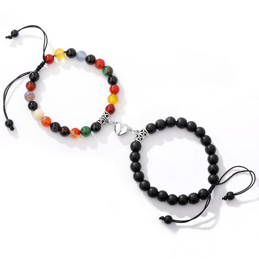 Olivenorma 2 pezzi set di braccialetti magnetici per coppie 