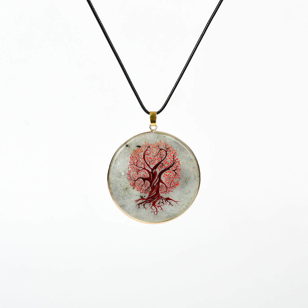 Collana Olivenorma Crystal Hamsa Chakra Albero della vita 