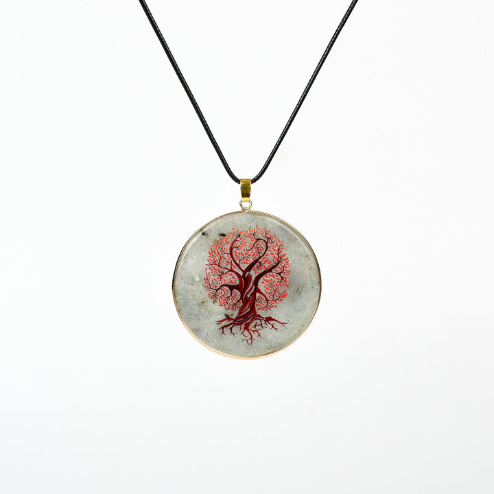 Collana Olivenorma Crystal Hamsa Chakra Albero della vita 