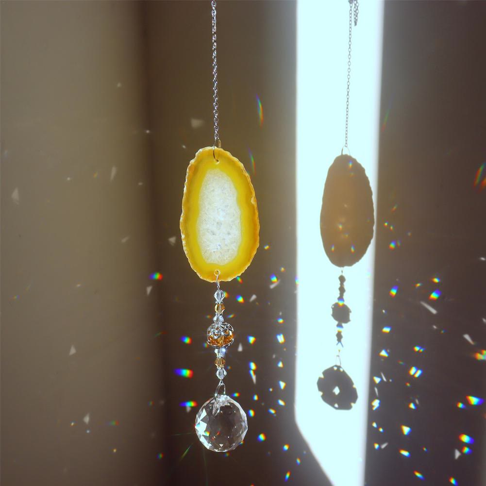 Olivenorma Campanello a vento in cristallo di sole con ciondolo appeso fatto a mano