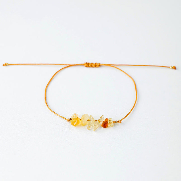 Bracciale intrecciato con pietre preziose irregolari "Nature's Healing Wishes" Olivenorma