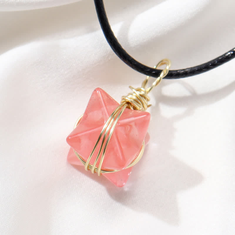 DIVINE LIGHT VEHICLE - Collana Merkaba di cristallo
