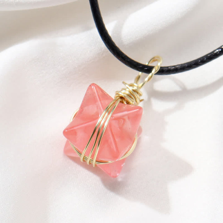 DIVINE LIGHT VEHICLE - Collana Merkaba di cristallo