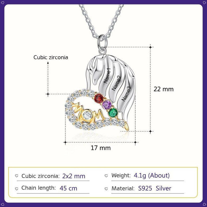 Olivenorma Collana con cuore e mezzo diamante per la mamma