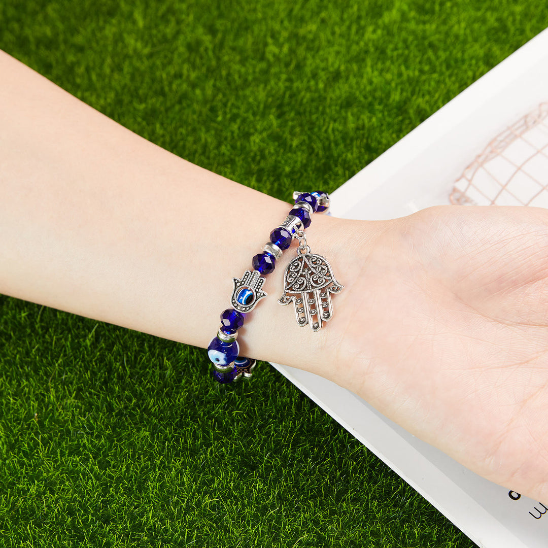 Olivenorma Evil Eye Hamsa Ciondolo Bracciale Zircone Epossidico