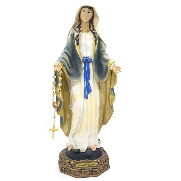 Olivenorma Rosario con perline di preghiera Bracciale con croce in oro