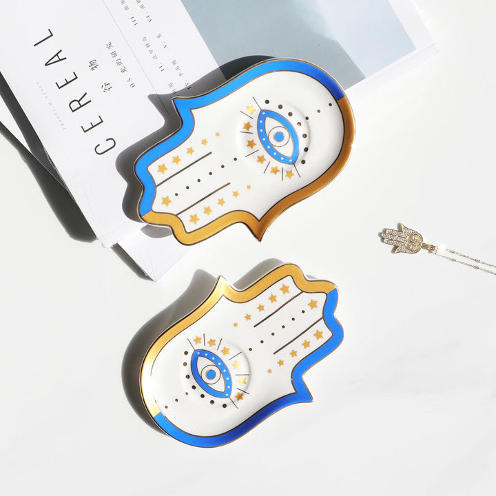 Olivenorma Portapiatto ad anello Sottobicchiere Hamsa Evil Eye 