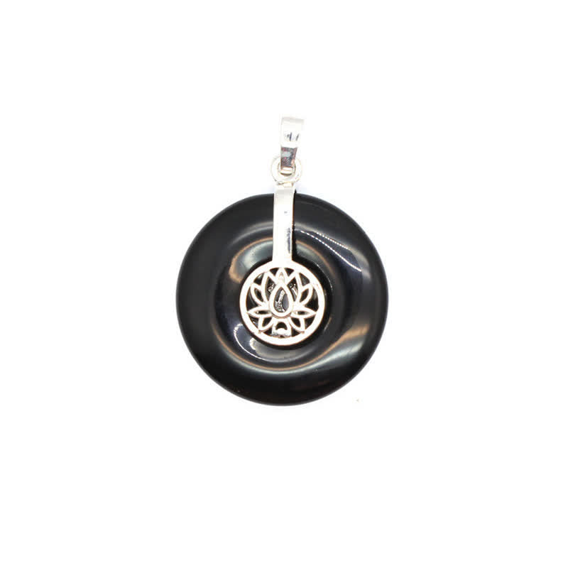 Collana con fibbia della pace in cristallo naturale Olivenorma e albero della vita