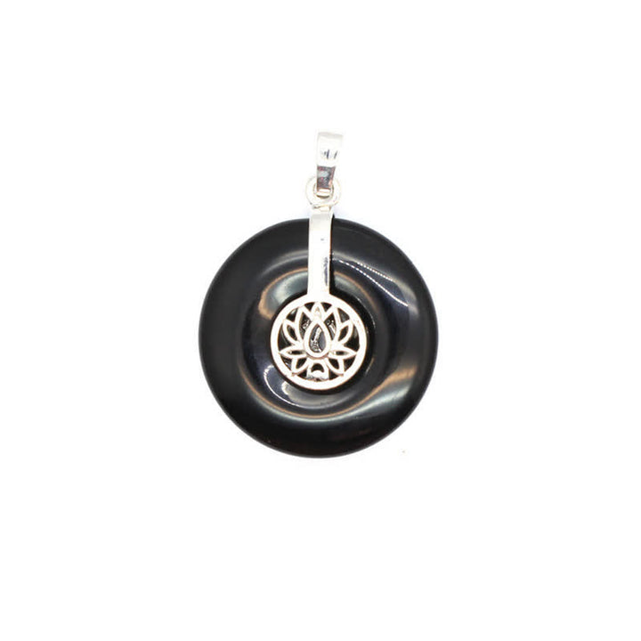 Collana con fibbia della pace in cristallo naturale Olivenorma e albero della vita