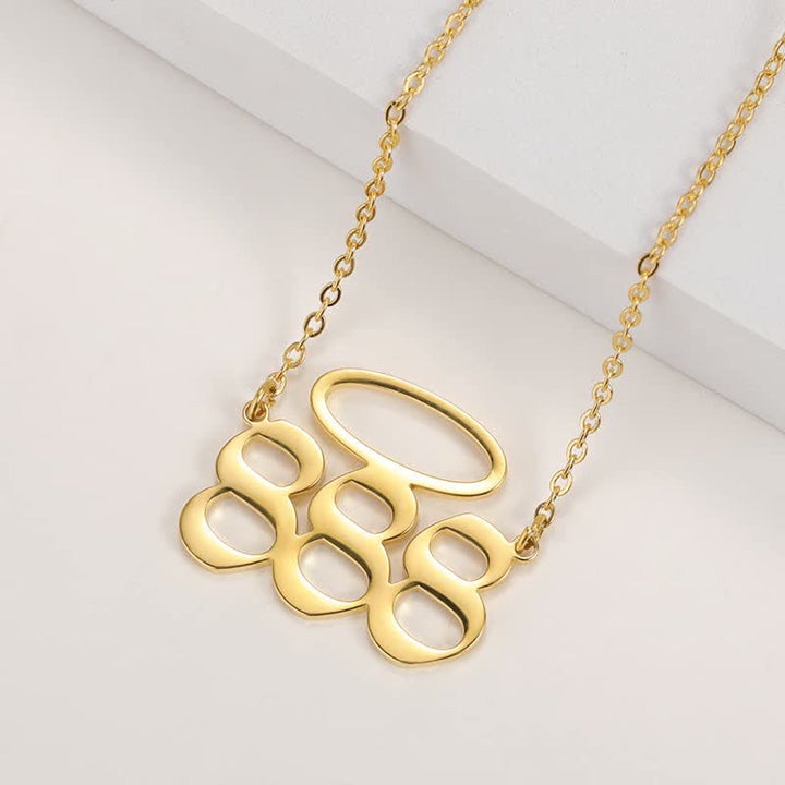 Collana con numero di angelo fortunato Olivenorma con apertura ad angelo 