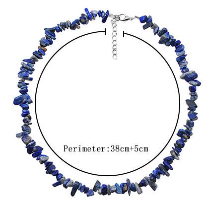 Collana con pietra di cristallo lucidata di forma irregolare Olivenorma