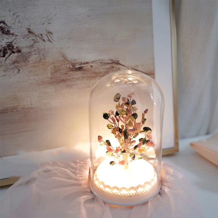 Decorazione luminosa notturna in pietra di cristallo per l'albero di Natale Olivenorma 