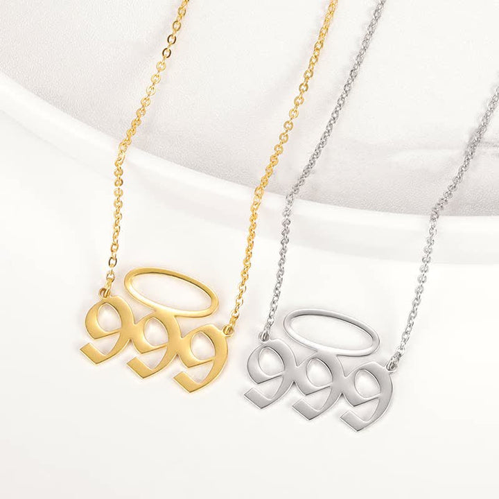 Collana con numero di angelo fortunato Olivenorma con apertura ad angelo 