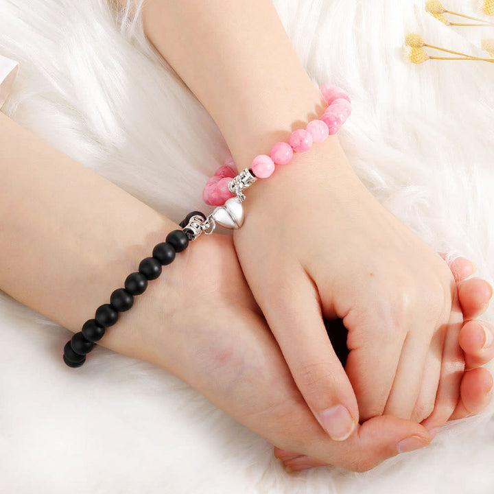 Olivenorma 2 pezzi set di braccialetti magnetici per coppie 