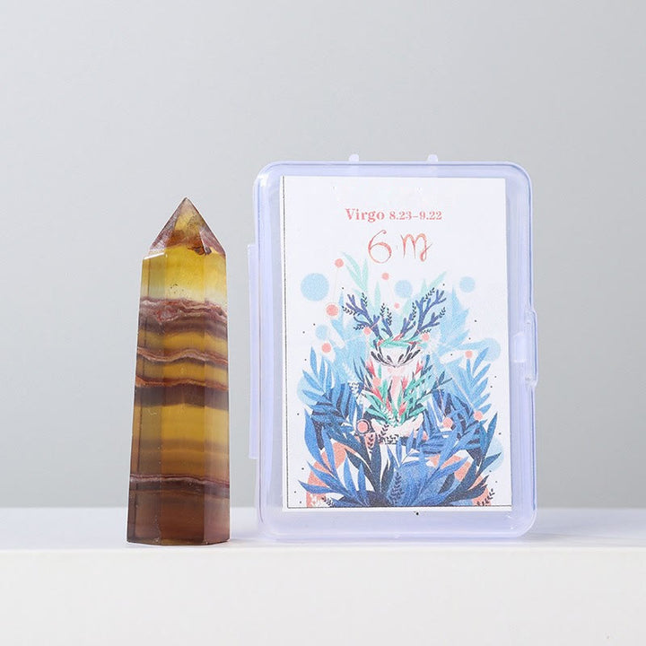 Bacchette di cristallo naturale Olivenorma Pilastro Dodici costellazioni Set Ornamento 