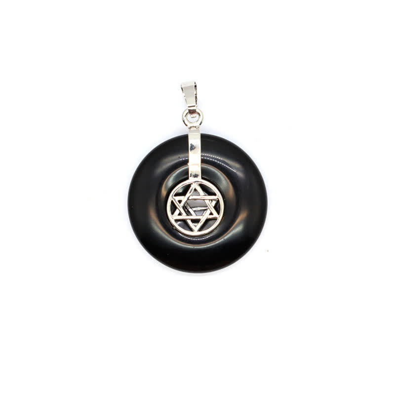 Collana con fibbia della pace in cristallo naturale Olivenorma e albero della vita
