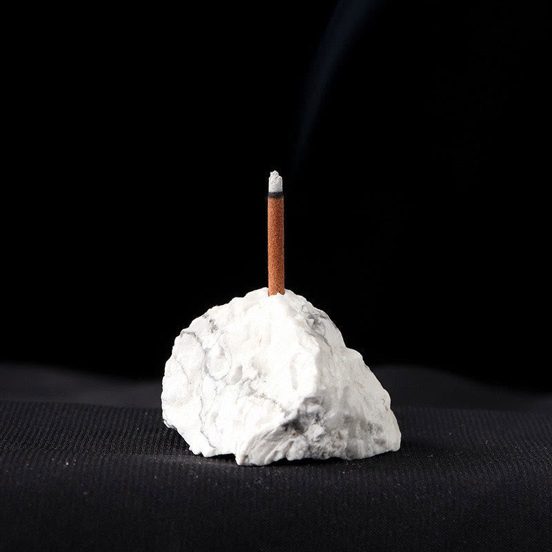 Olivenorma Crystal Raw Stone Porta incenso per bastoncini Decorazione con pietre preziose