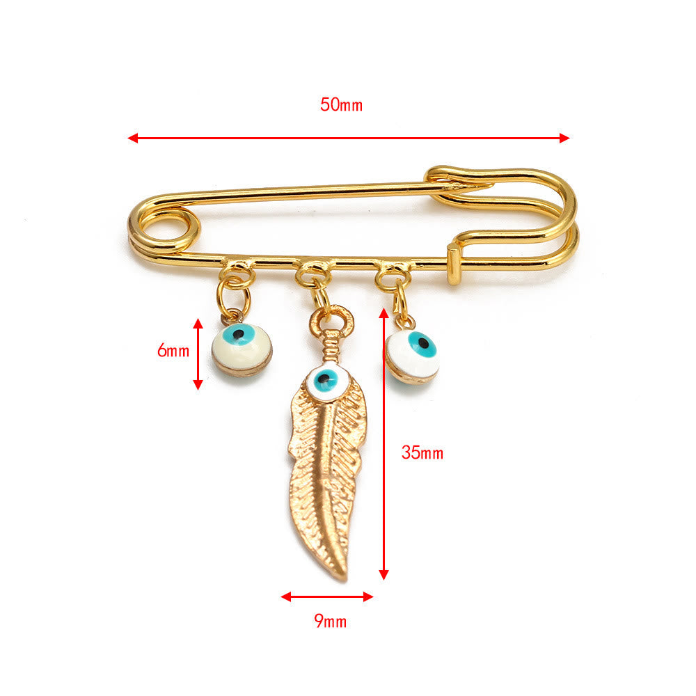 Spilla serie Hamsa con occhio malvagio Olivenorma