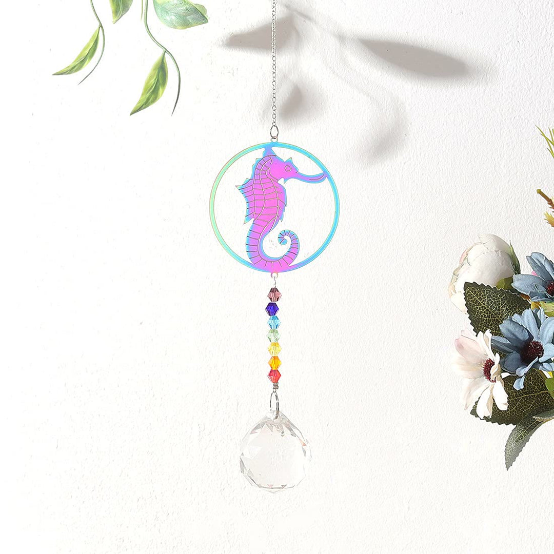 Olivenorma Clear Crystal Chakra Beads Hanging Wind Chime Suncatcher - image 6