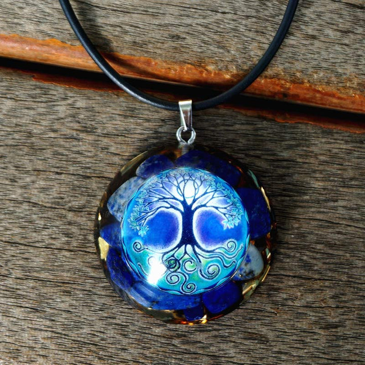Collana Reki Olivenorma Lapislazzuli Albero della vita
