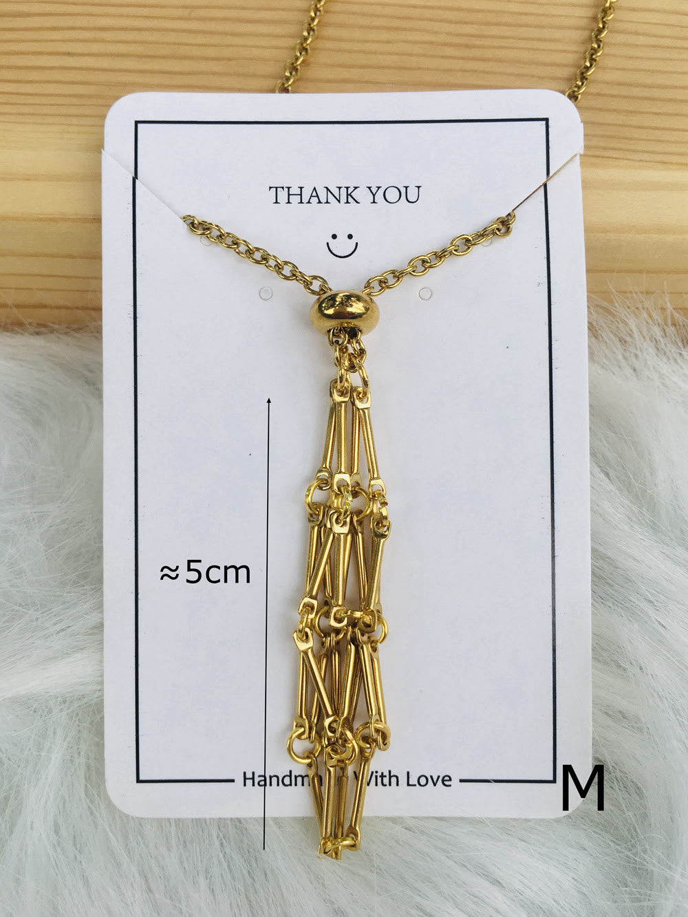 Collana con ciondolo in pietra grezza di cristallo Olivenorma e rete metallica in pietra 