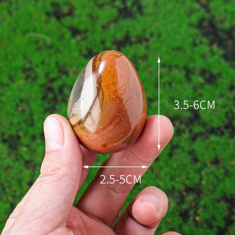 Olivenorma Uova di cristallo di agata oceanica naturale