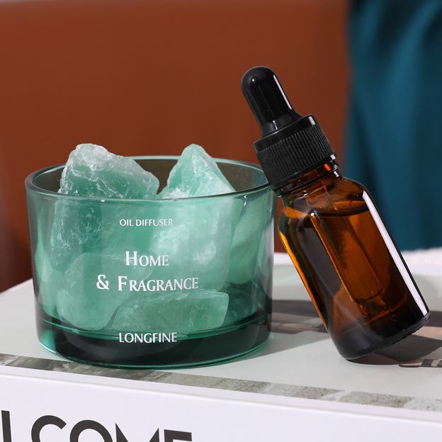 Olivenorma Fireless Diffusore Pietra Olio Essenziale Cristallo Lampada Aromaterapia