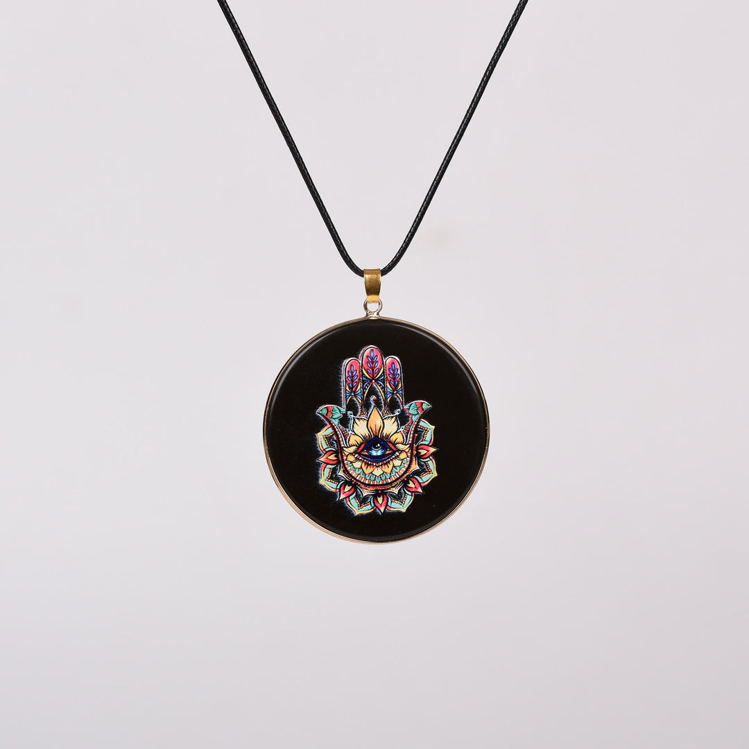 Collana Olivenorma Crystal Hamsa Chakra Albero della vita 