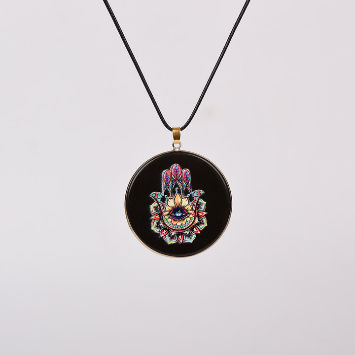 Collana Olivenorma Crystal Hamsa Chakra Albero della vita 