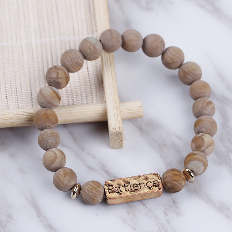Bracciale con incisione Olivenorma Natural Gemstone Mom Patience