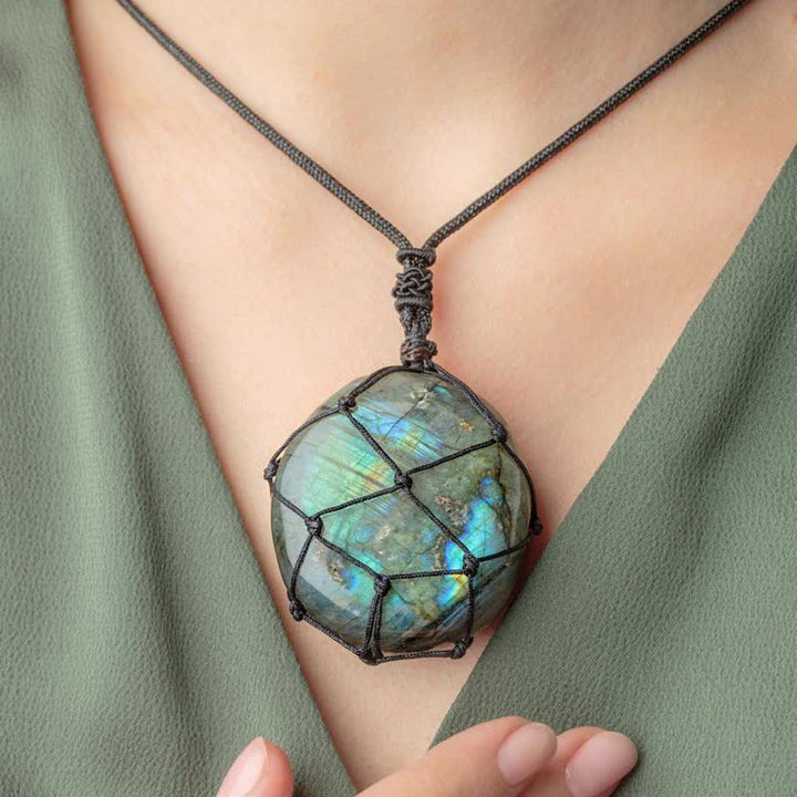 Collana di labradorite a forma di cuore di drago Olivenorma 