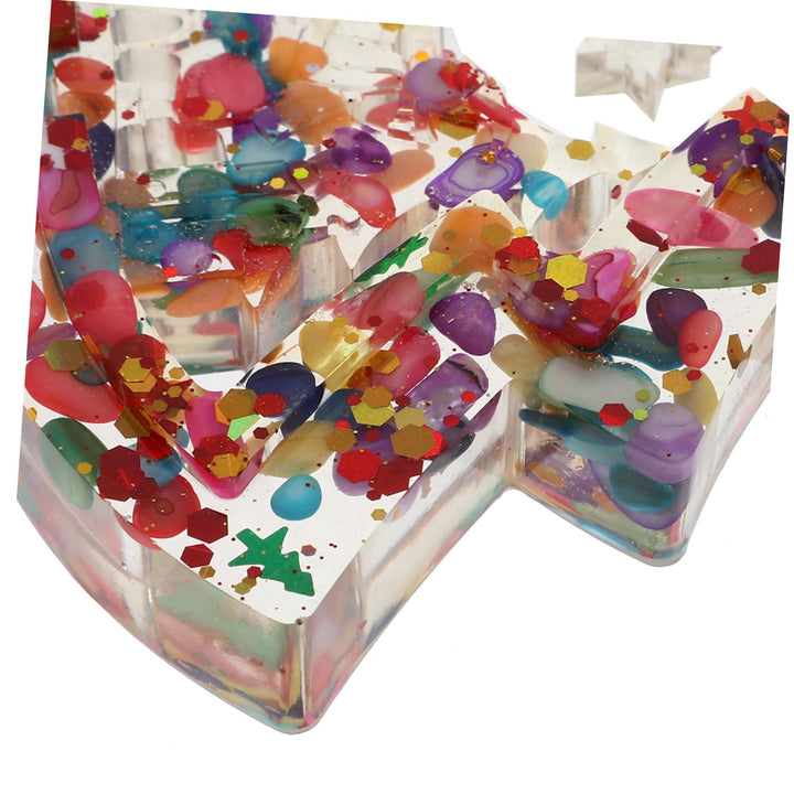 Decorazione per albero di Natale in resina di ghiaia di cristallo naturale Olivenorma 