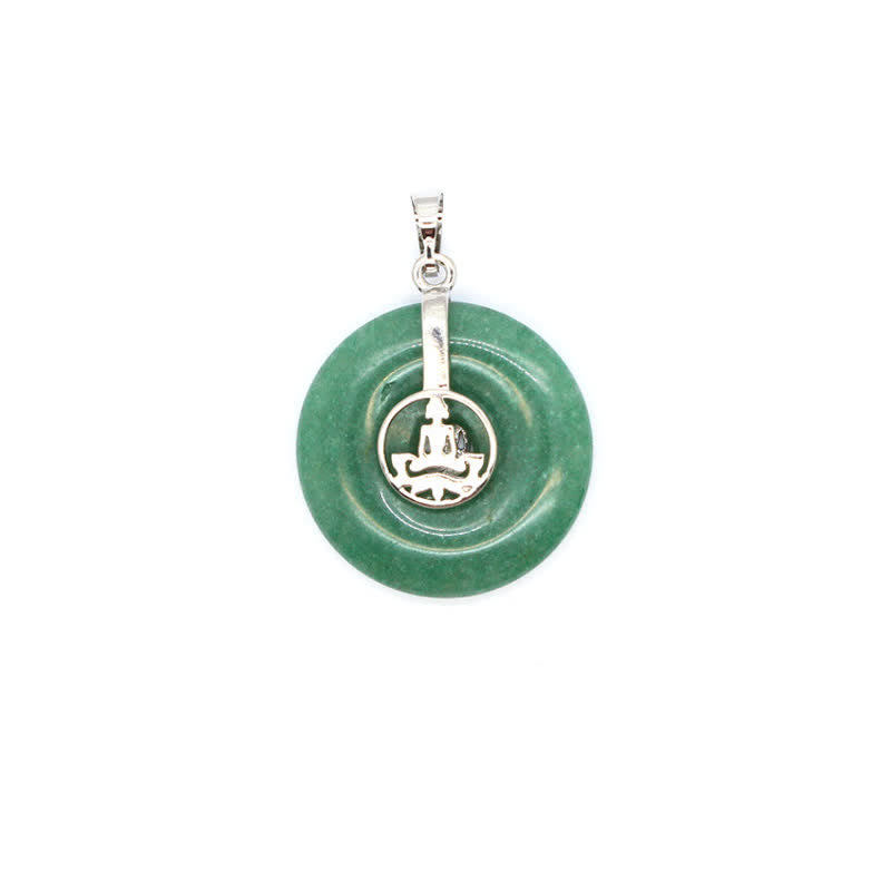 Collana con fibbia della pace in cristallo naturale Olivenorma e albero della vita
