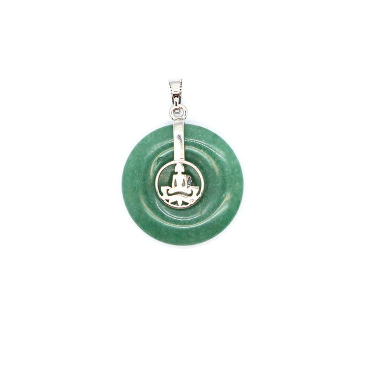 Collana con fibbia della pace in cristallo naturale Olivenorma e albero della vita