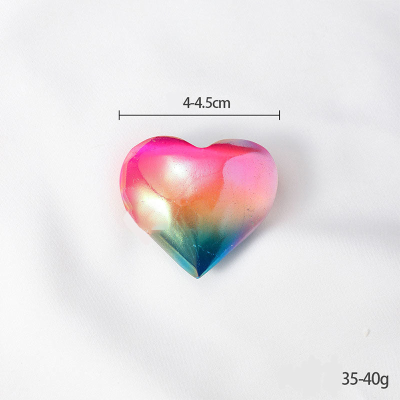 Cuori di cristallo naturale di fluorite 