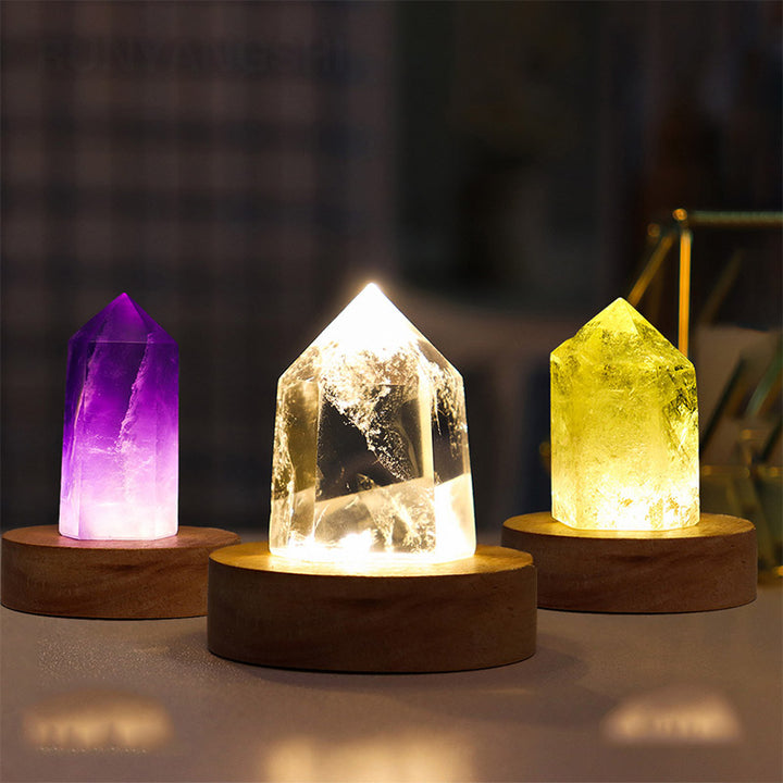 Decorazione lampada di cristallo curativo naturale Olivenorma