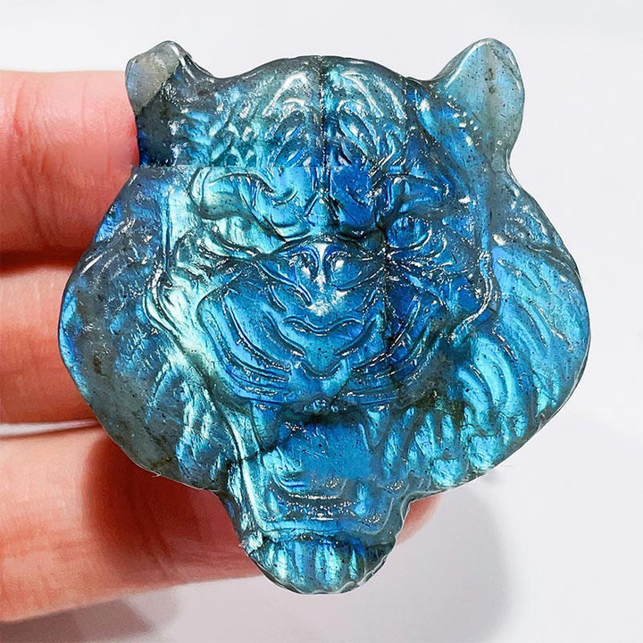 Ornamenti con faccia di luna in labradorite naturale Olivenorma , decorazione con pietre preziose 
