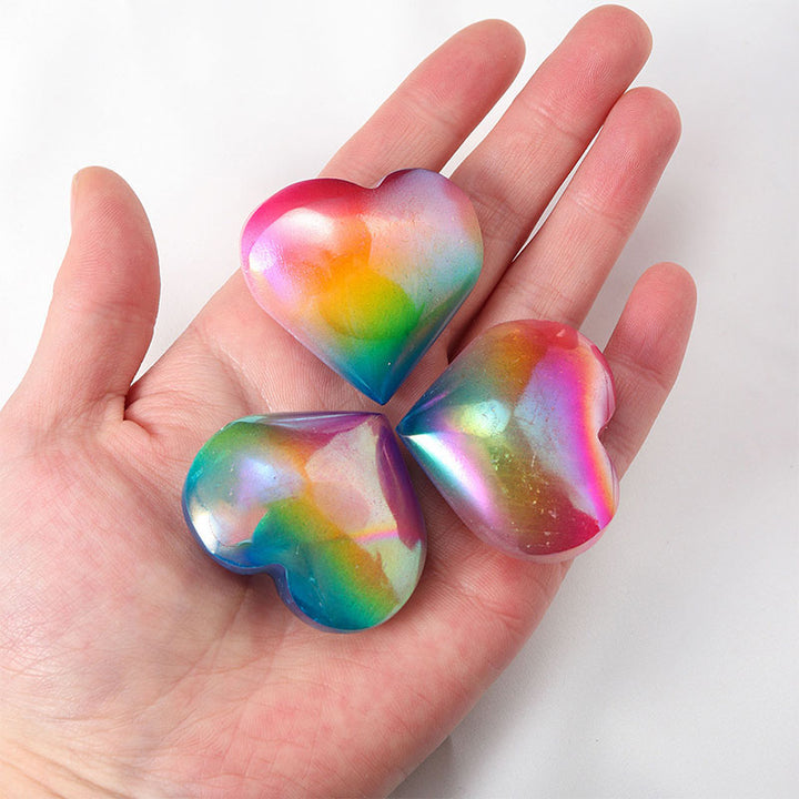 Cuori di cristallo naturale di fluorite 