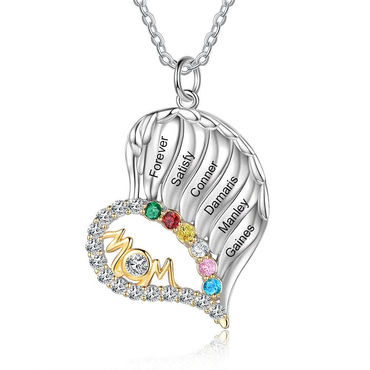 Olivenorma Collana con cuore e mezzo diamante per la mamma