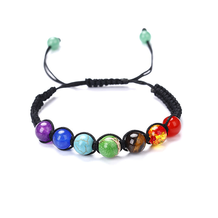 Braccialetto di preghiera arcobaleno dei chakra Olivenorma