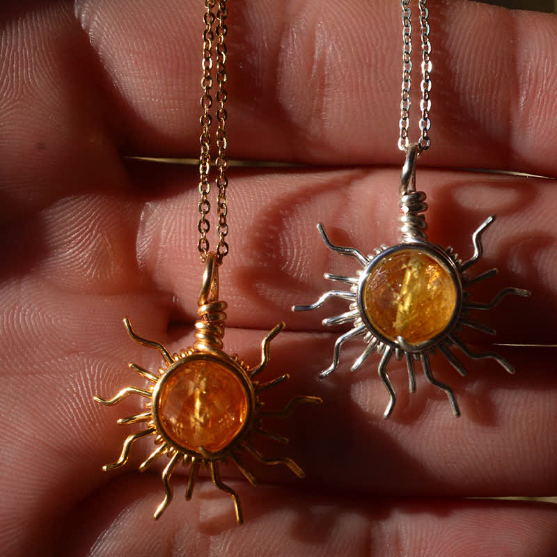 Olivenorma "Cattura i raggi del sole" - Collana sole avvolta in filo metallico