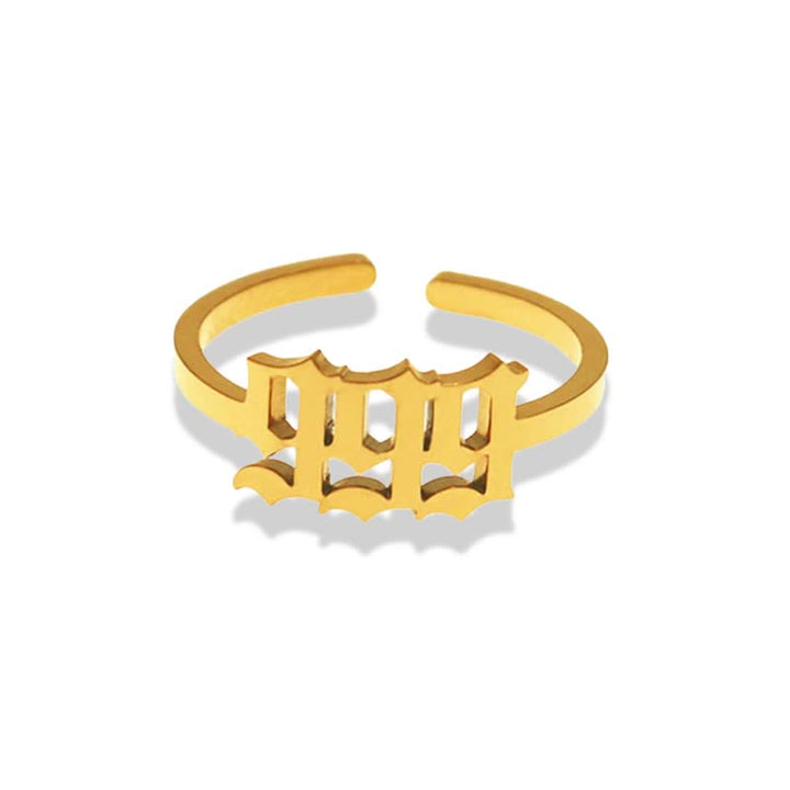 Anello portafortuna minimalista con numero angelico