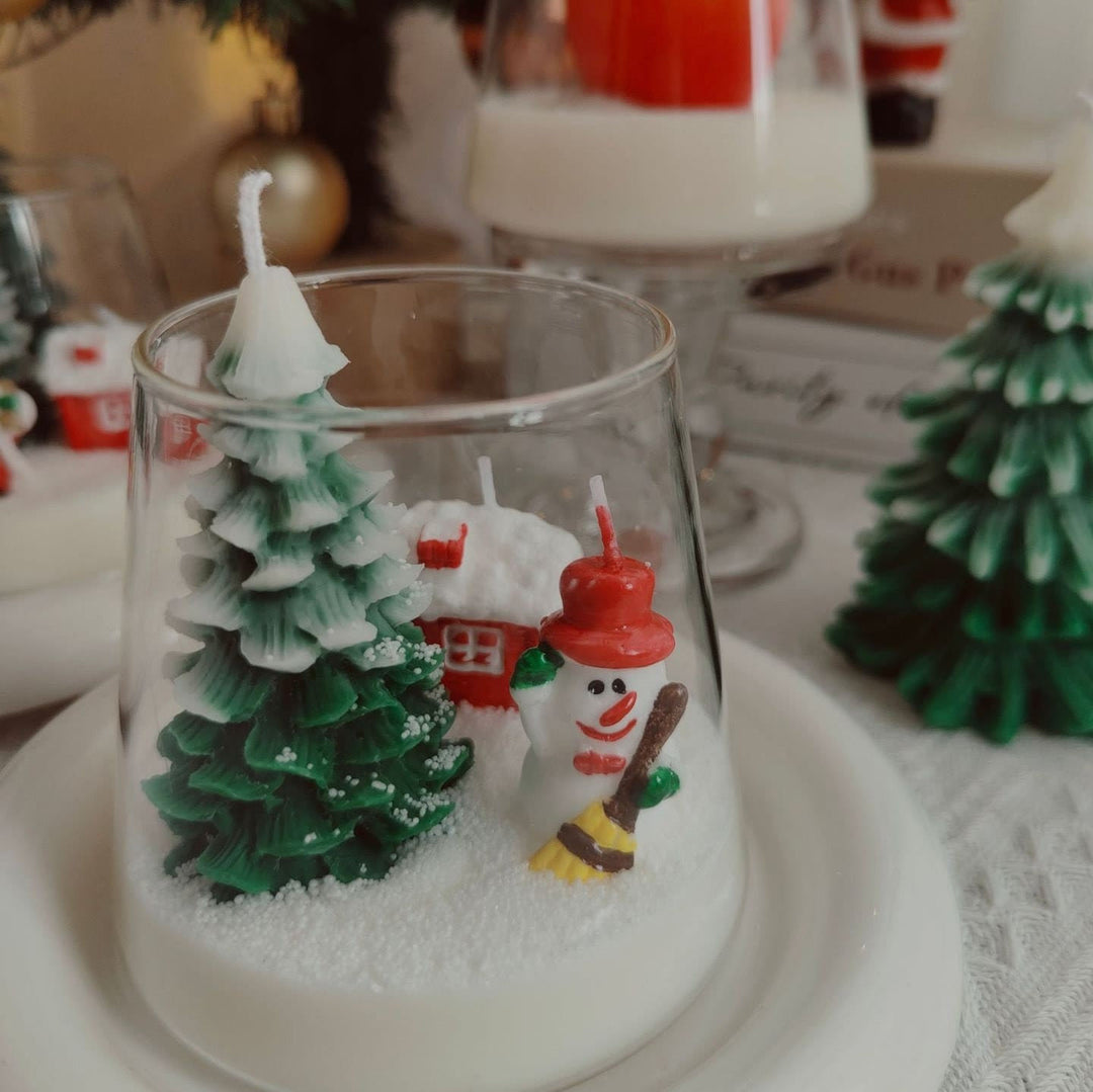 Candela decorativa natalizia di Babbo Natale Olivenorma 