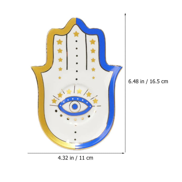 Olivenorma Portapiatto ad anello Sottobicchiere Hamsa Evil Eye 
