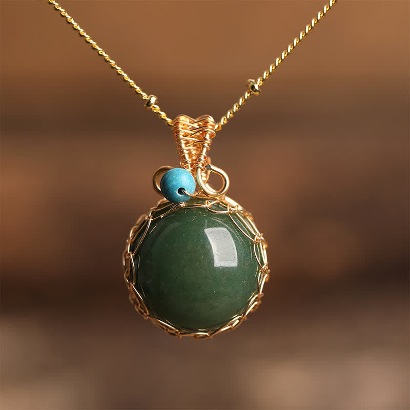 Collana con sfera di cristallo naturale delicato Olivenorma