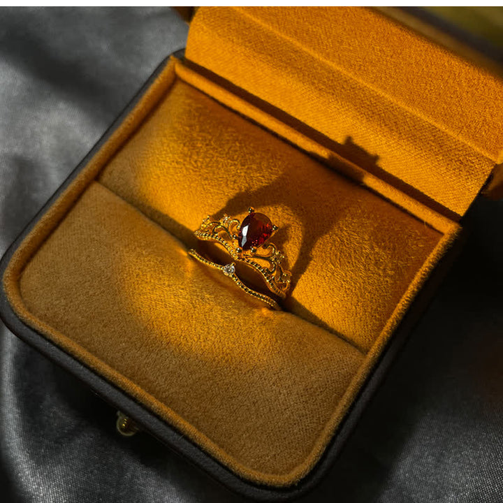 Anello regolabile Olivenorma Garnet Crown Modellante 