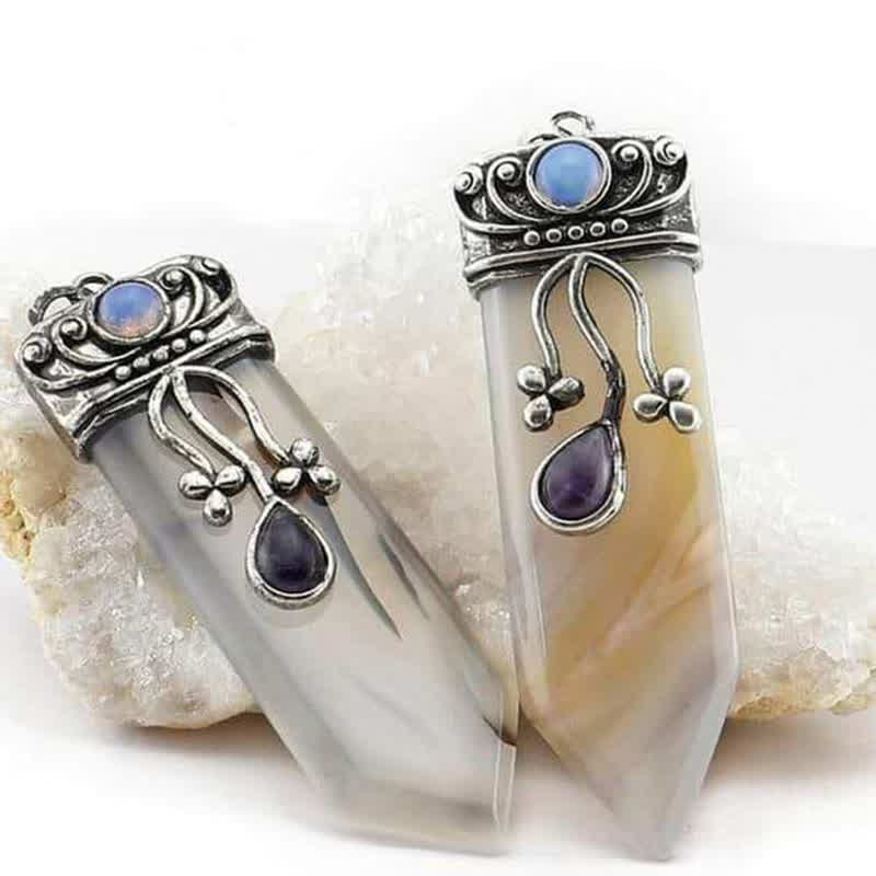 Collana in pietra naturale con protezione della dea Olivenorma 