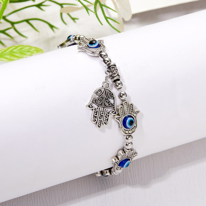 Olivenorma Evil Eye Hamsa Ciondolo Bracciale Zircone Epossidico