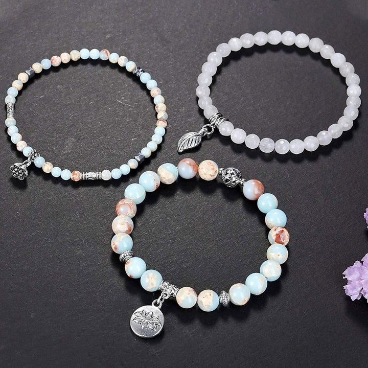Braccialetto Lotus Emperor Stone 3 pezzi