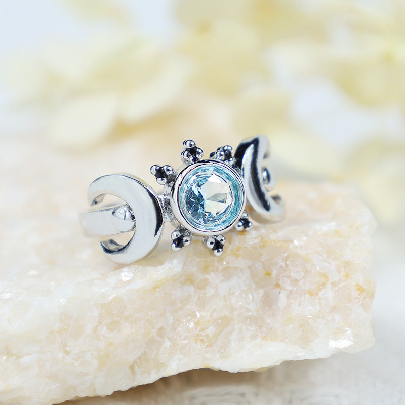 Anello della dea della luna mistica Olivenorma